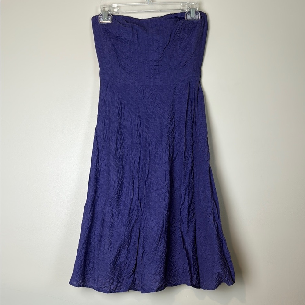 J. Crew Purple Strapless Dress Size 2